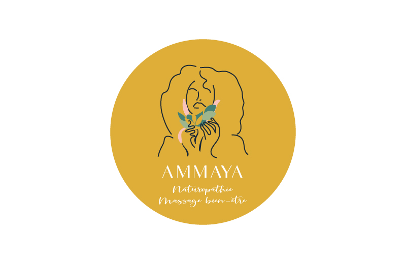DAI Communication-identité de marque, création logo AMMAYA naturopathie massage bien-être