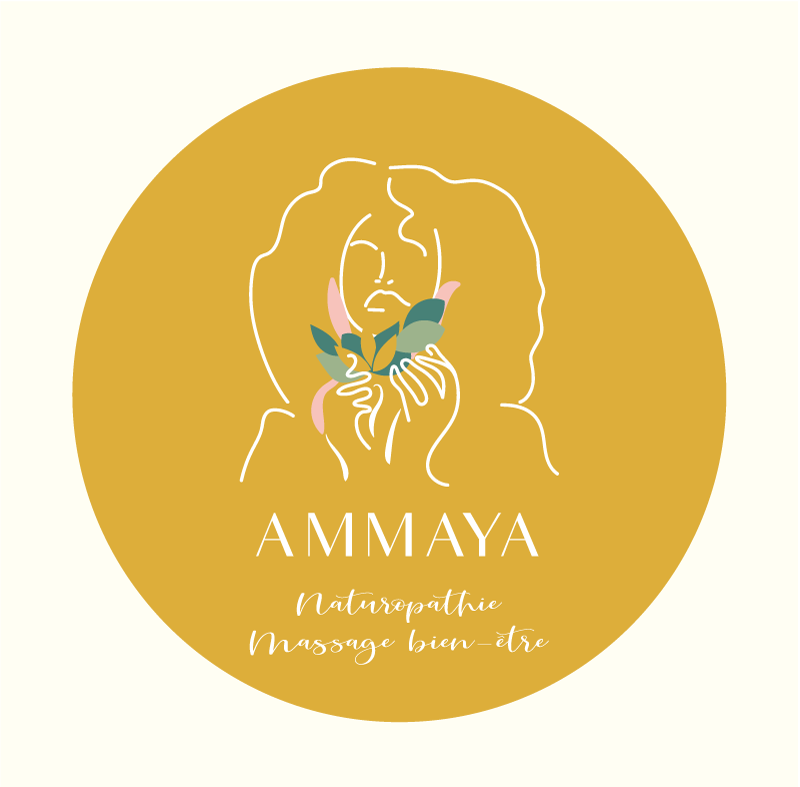 Logo, identité de marque naturopathe, Ammaya, graphisme DAI Communication